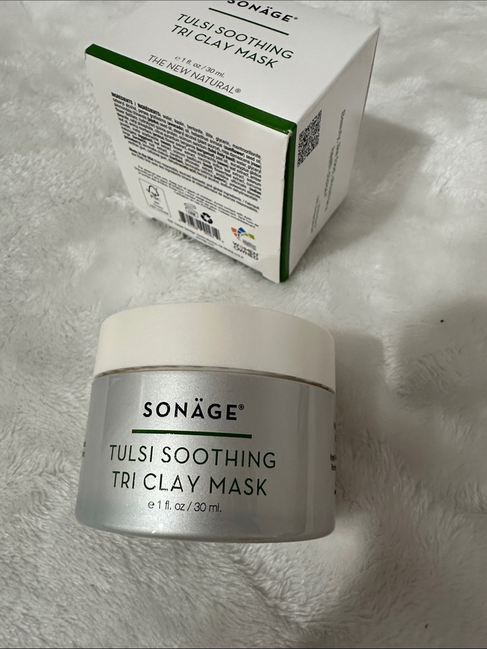 Sonäge Tulsi Soothing Tri Clay Mask - White/Grey